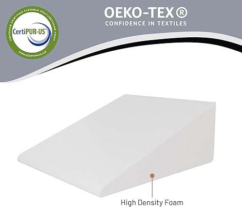 Miniatura 2 de Zutan Almohada de cuña de 24 pulgadas con inclinación de espuma para dolor de cuello, dolores de cabeza, multiusos, cómoda, soporte para piernas y