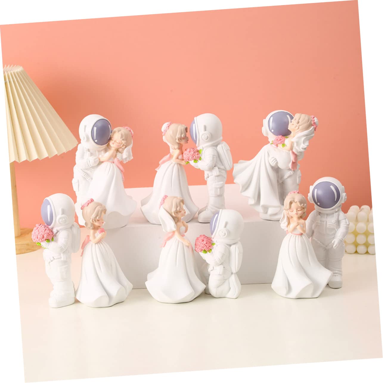 1paar Brautpaar Figuren Resin Hochzeitsdeko Cake Topper Für Verlobung Und Jubiläen Puppen Als Tischdeko Für Braut Und Bräutigam