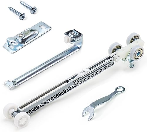 Accesorios de puerta de bolsillo de cierre suave, perchas de cierre suave de 3 ruedas con rodamientos de acero inoxidable para kit de marco de