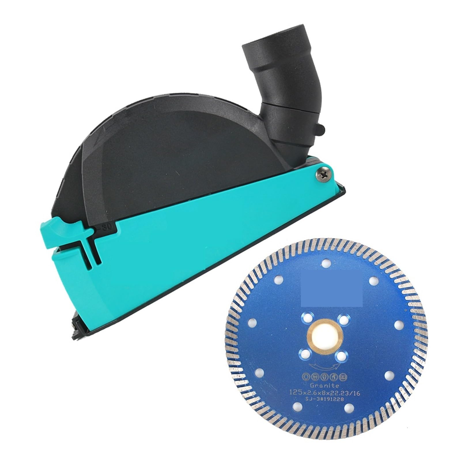 Kit de cubierta antipolvo universal 125 mm con disco de granito para corte preciso