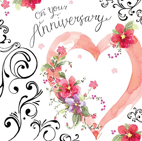 Twizler Happy Anniversary card con argento lamina