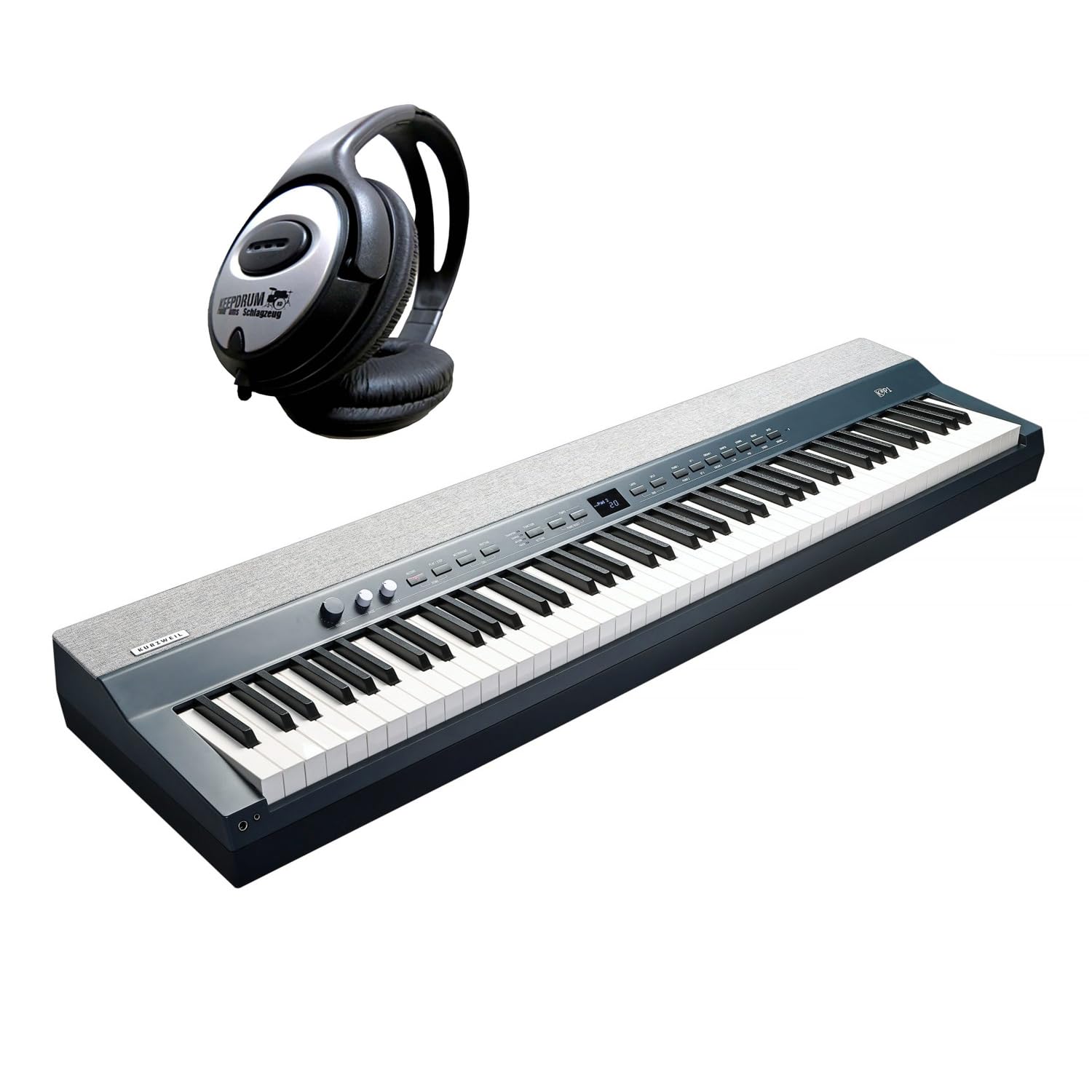 Kurzweil KAP1-KB Professionelles Stage Piano Keyboard Blau 88 Tasten mit keepdrum Kopfhörer
