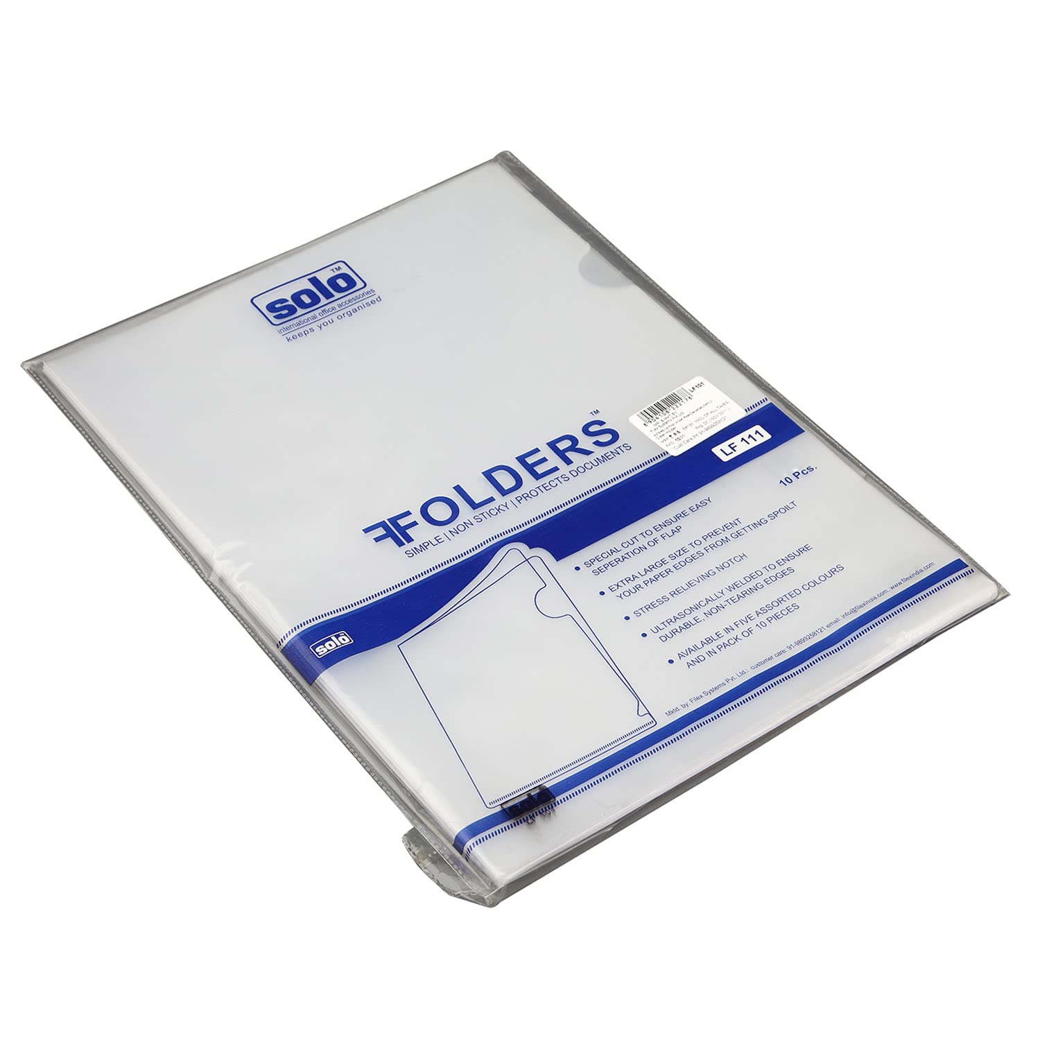 Solo LF111 Clear Holder (Transparent White, Pack of 10)
