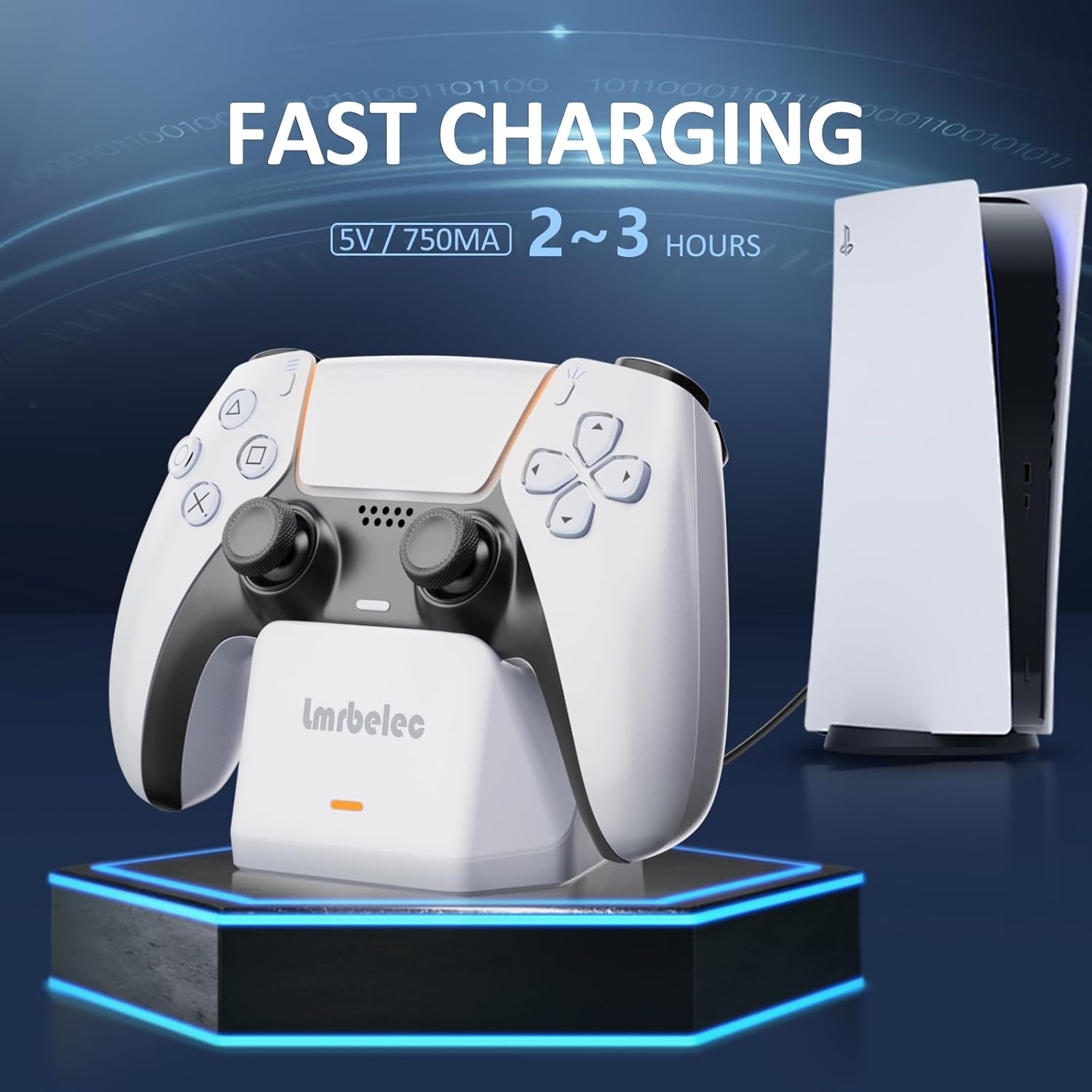 PS5 Controller Charger Station, PS5 Controller Stand Holder Accessories Fast Charging Station for PlayStation 5 Dualsense - White 3 617KMYQ7HPL. AC SL1500