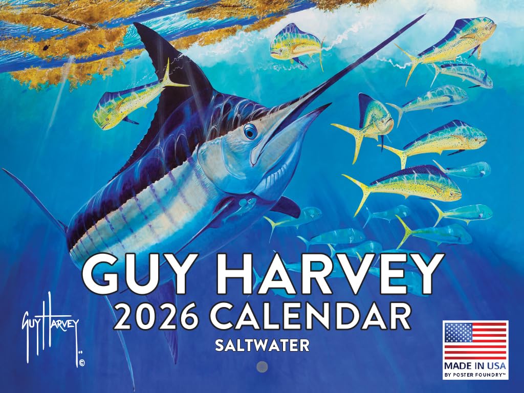 Guy Harvey Saltwater Fish Calendar 2026 — image 1
