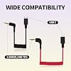 2 unidades de adaptador de micrófono USB C a 3.5mm TRS, para Hollyland Lark M1/M2/MAX/150/M1/MAX Duo, cable de salida de audio DAC en espiral para Rode Wireless GO 2/ME/Pro Android iPhone 15/16 5