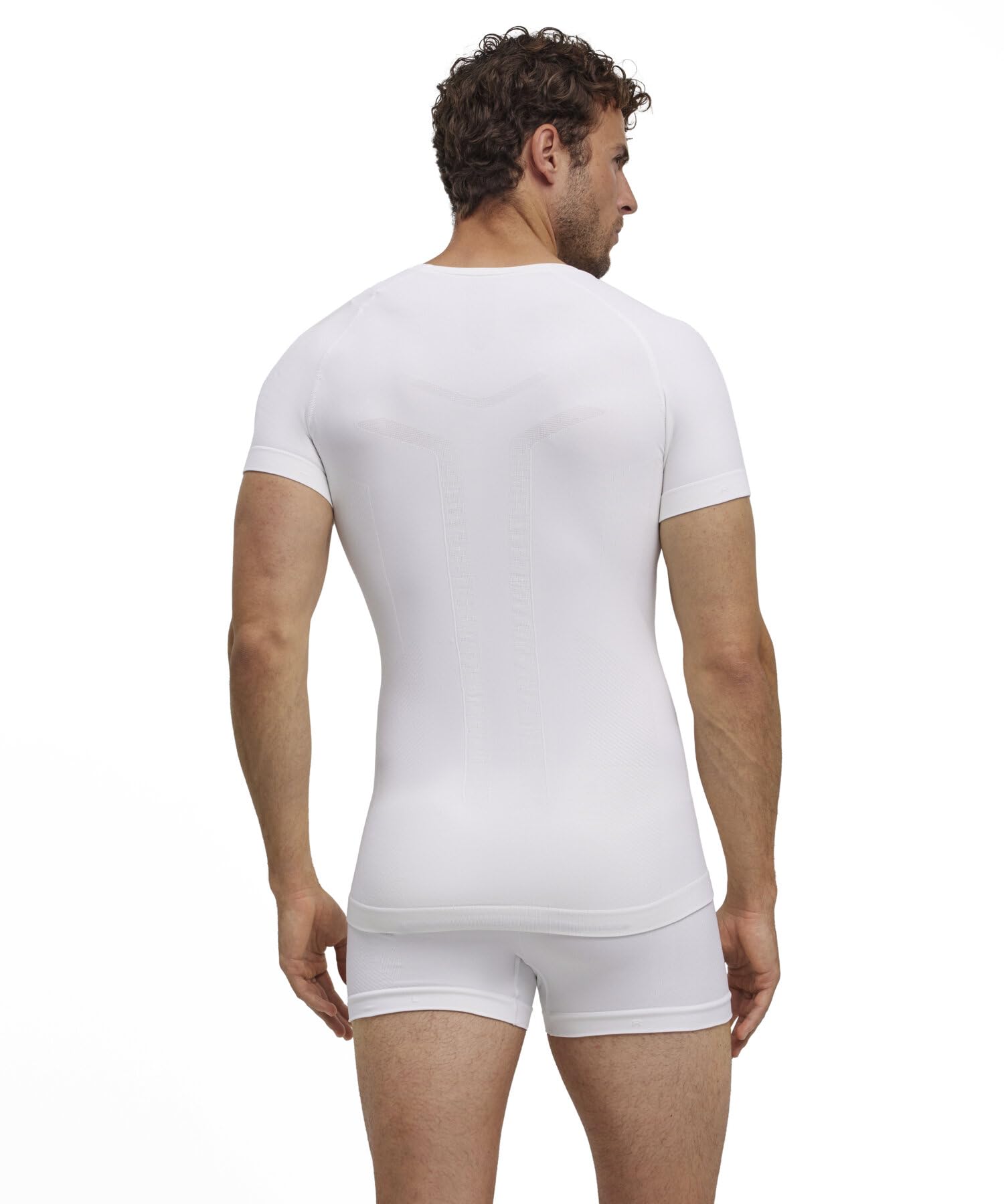 FALKE Mężczyźni Warstwa podstawowa (góra) Warm Round Neck M S/s Ts materiał funkcyjny szybkoschnące chłodzące 1 Sztuka, Biały White 2860, XXL