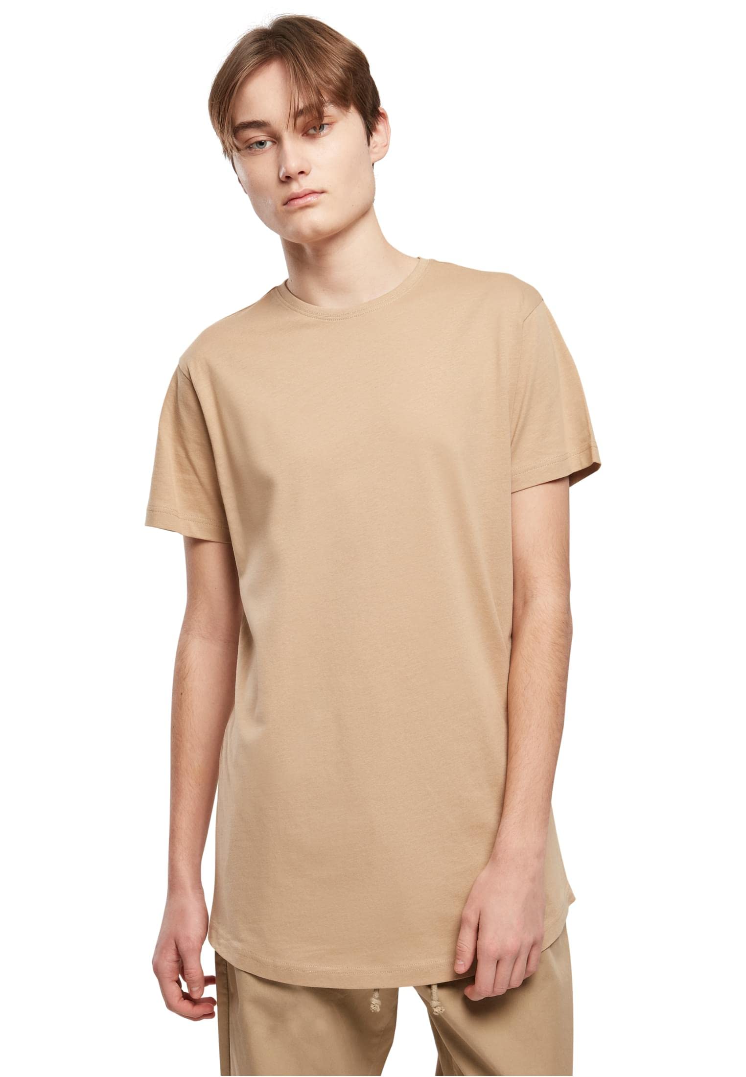 Urban Classics Men's Union Beige Shaped Long Tee Camiseta, S