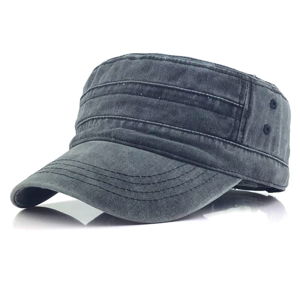 Inlefen Men Classic Washed Cotton Vintage Army Hat Lightweight Adjustable Outdoor Sport Baseball Caps