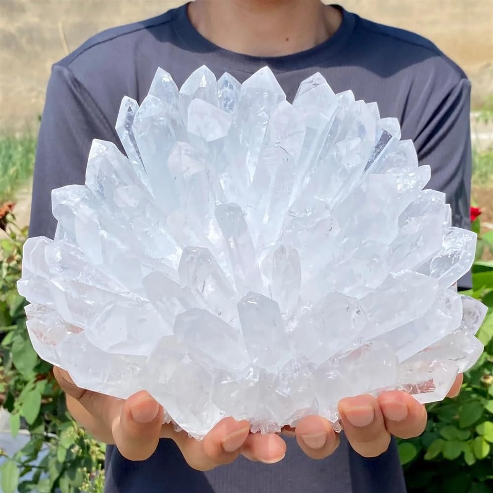 KJEBVHIRS Beautiful White Crystal Cluster Single Point Ornaments (Size : 600-650g)