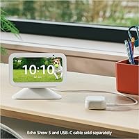 Vista 4 de Soporte ajustable Echo Show 5 (3.ª generación) con puerto de carga USB-C carbón Charcoal