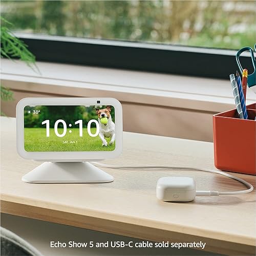 Miniatura 4 de Soporte ajustable Echo Show 5 (3.ª generación) con puerto de carga USB-C | carbón Charcoal,Cloud Blue,Glacier White