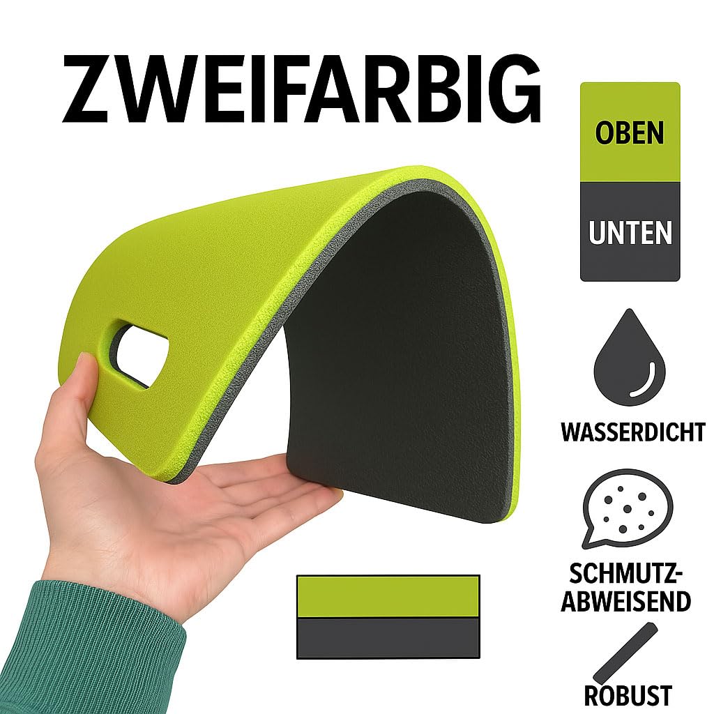 Yate Set 5 x doppelte Schaumstoff Kinder Sitzkissen wasserdicht schmutzabweisend robust Sitzunterlage 40cm x 28,5cm 2 farbig mit Griff Stretch Material für Sport Outdoor Camping Kindergarten Schule