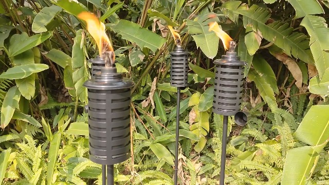 FAN-Torches 6 Pack Garden Torch with Tripod Footprint, 55 Inch