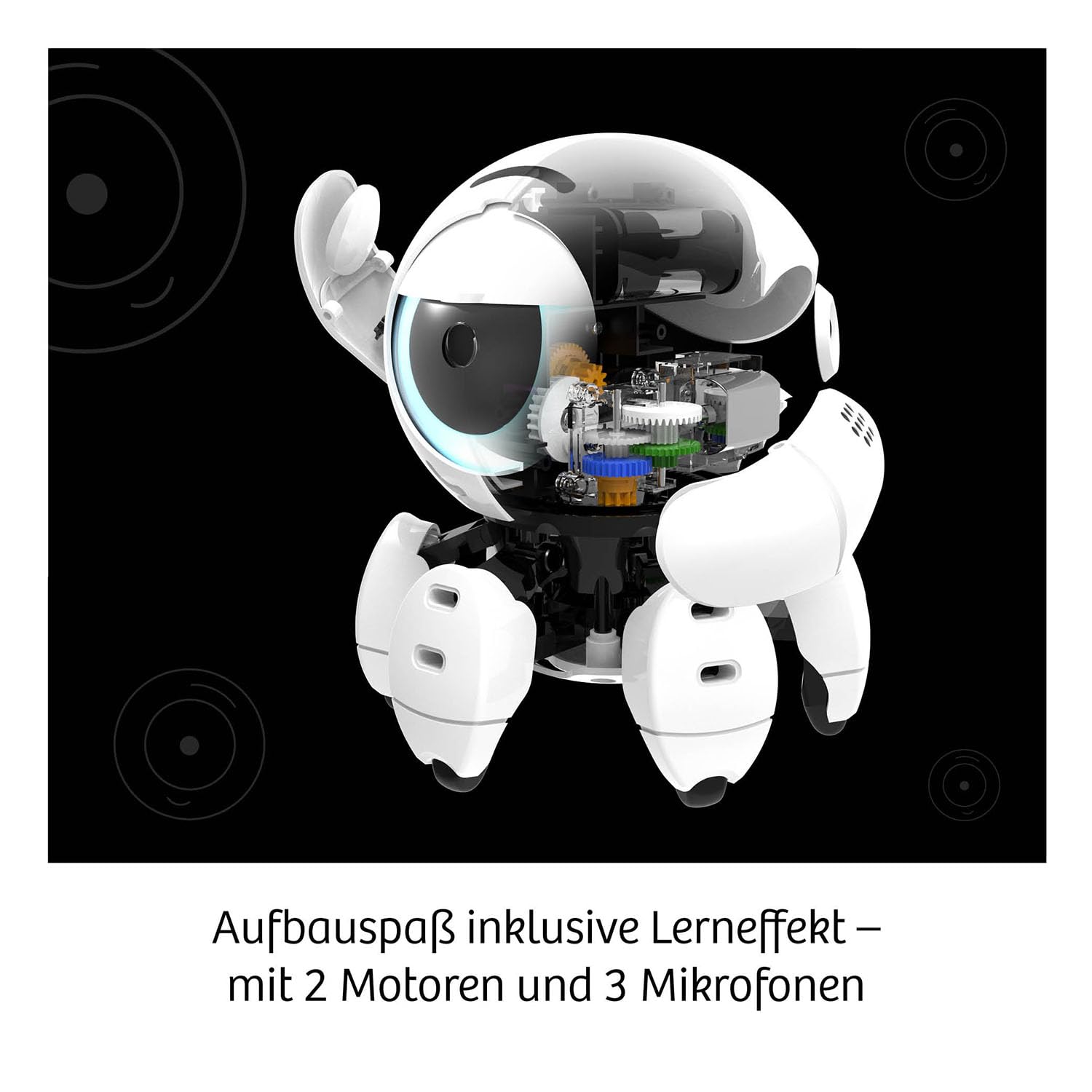 KOSMOS 621094 Bitsy - Dein cleverer Robo-Freund, Roboter für Kinder, Steuere Bitsy mit Sound-Klicker, Spielzeug für Kinder, Experimentierkasten ab 8-12 Jahre