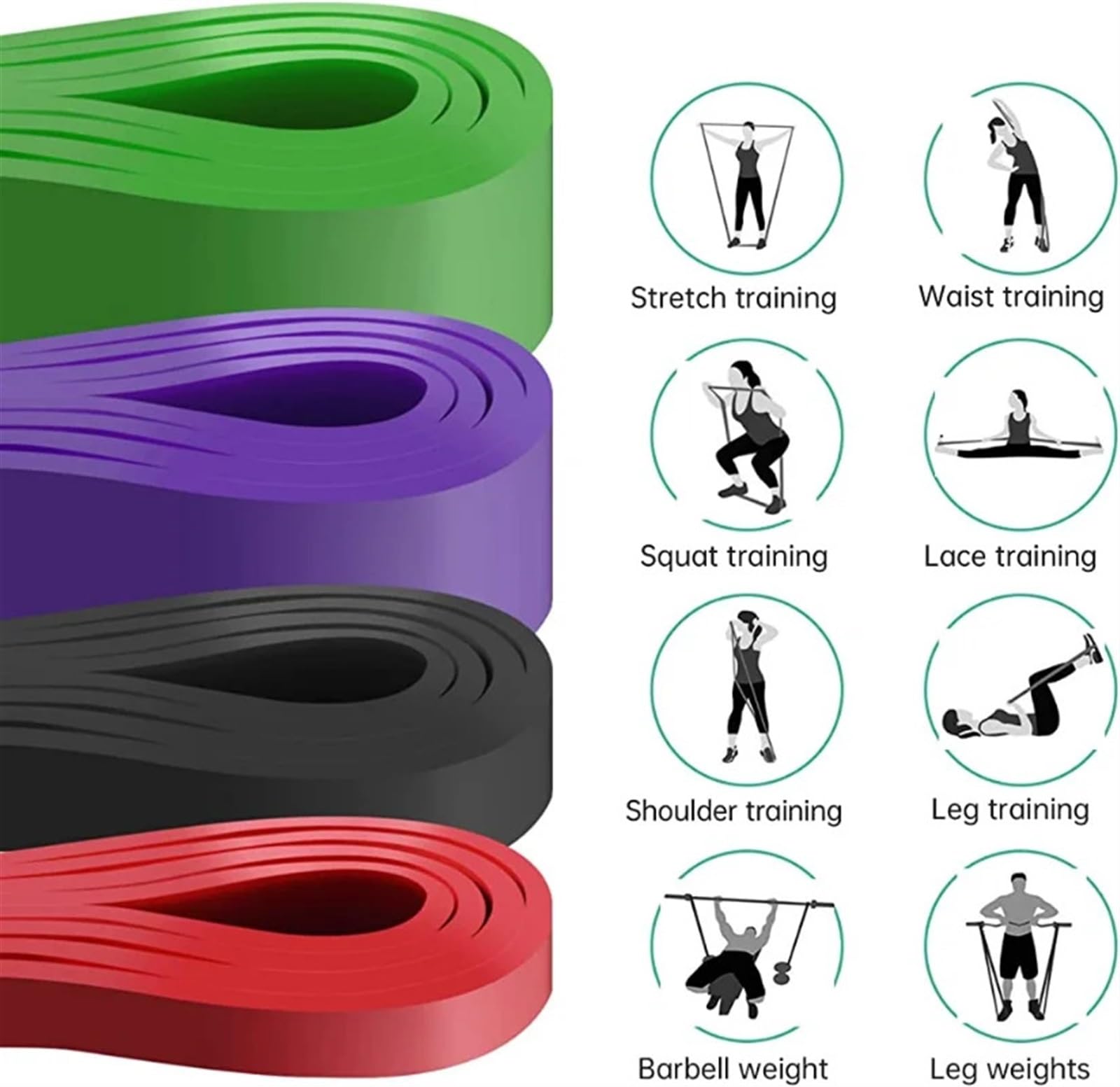 Resistance Band Set Pull Up Assistance Bands Stretch Band Resistance Heavy Workout Exercise for Physical Therapy Home Workouts Bande Resistance(Gray 250BL)