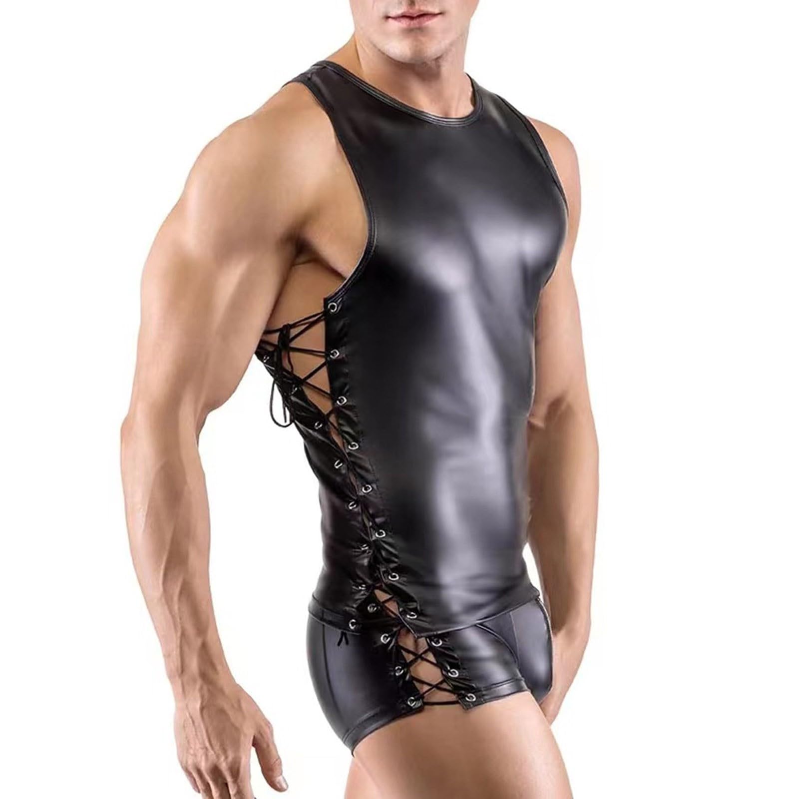 SRZYMJ Herren Wrestling Unterhemden Ärmellose Sportunterstützer Wrestling Uniform Sport Bodysuit Jumpsuits Zum Spaß Unterziehhose Für Kleid Boxershorts Herren Langes Bein Herren Badehose Kurz Slip
