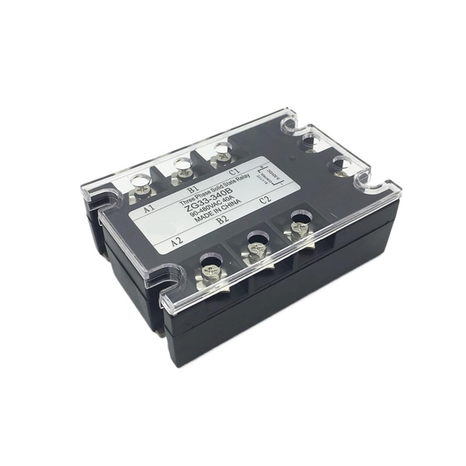 Relés de estado sólido trifásicos de 25 A, Control de 3-32 VCC, CA 90~480 V, relé de estado sólido Ssr trifásico de 12 V, 25 amperios, SSR 25DA, 1 Uds.