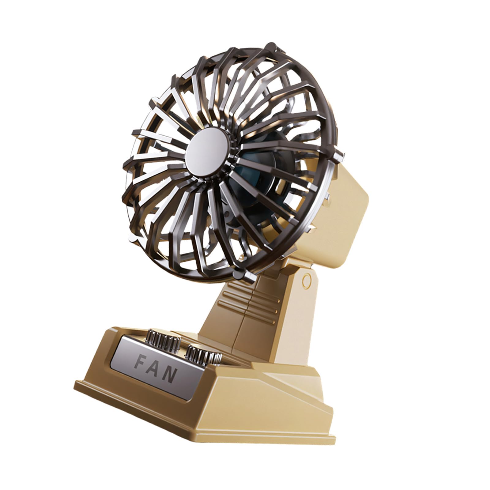 FGJsfhrDTU Portable Fan, With Quiet Motor and Flexible Rotation Small Offices Texture for Workspaces Low Noise(Yellow)