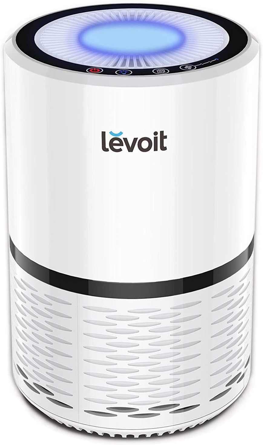 Levoit Air Purifier for Home, H13 True HEPA Filter for Allergies and Pets, Dust, Mold, and Pollen, Smoke and Odour Eliminator, Cleaner for Bedroom with Optional Night Light, LV-H132, White
