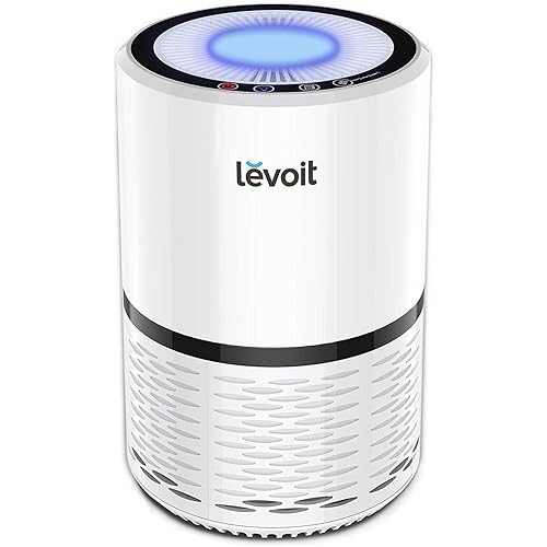 LEVOIT Air Purifier for Home, AHAM VERIFIED, High-Efficiency Filter for Smoke, Dust, Pollen, and Odors in Bedroom, Office, or Nursery, Optional Night Light, Quiet Operation, LV-H132, White
