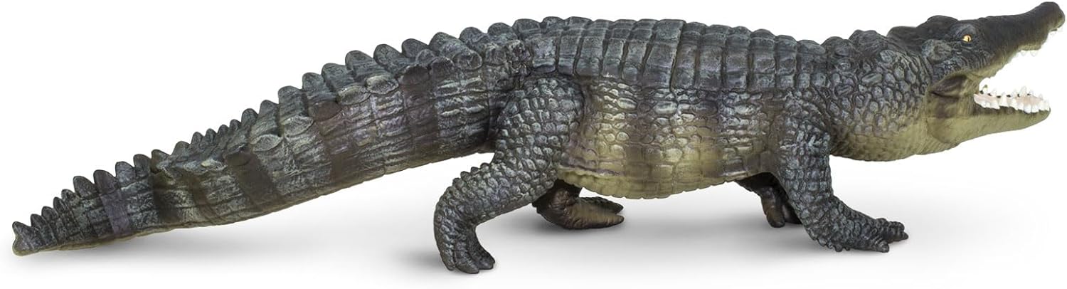 Safari Ltd. Saltwater Crocodile Figurine - Detailed 12" Plastic Model Figure - Fun Educational Play Toy for Boys, Girls & Kids Ages 18M+