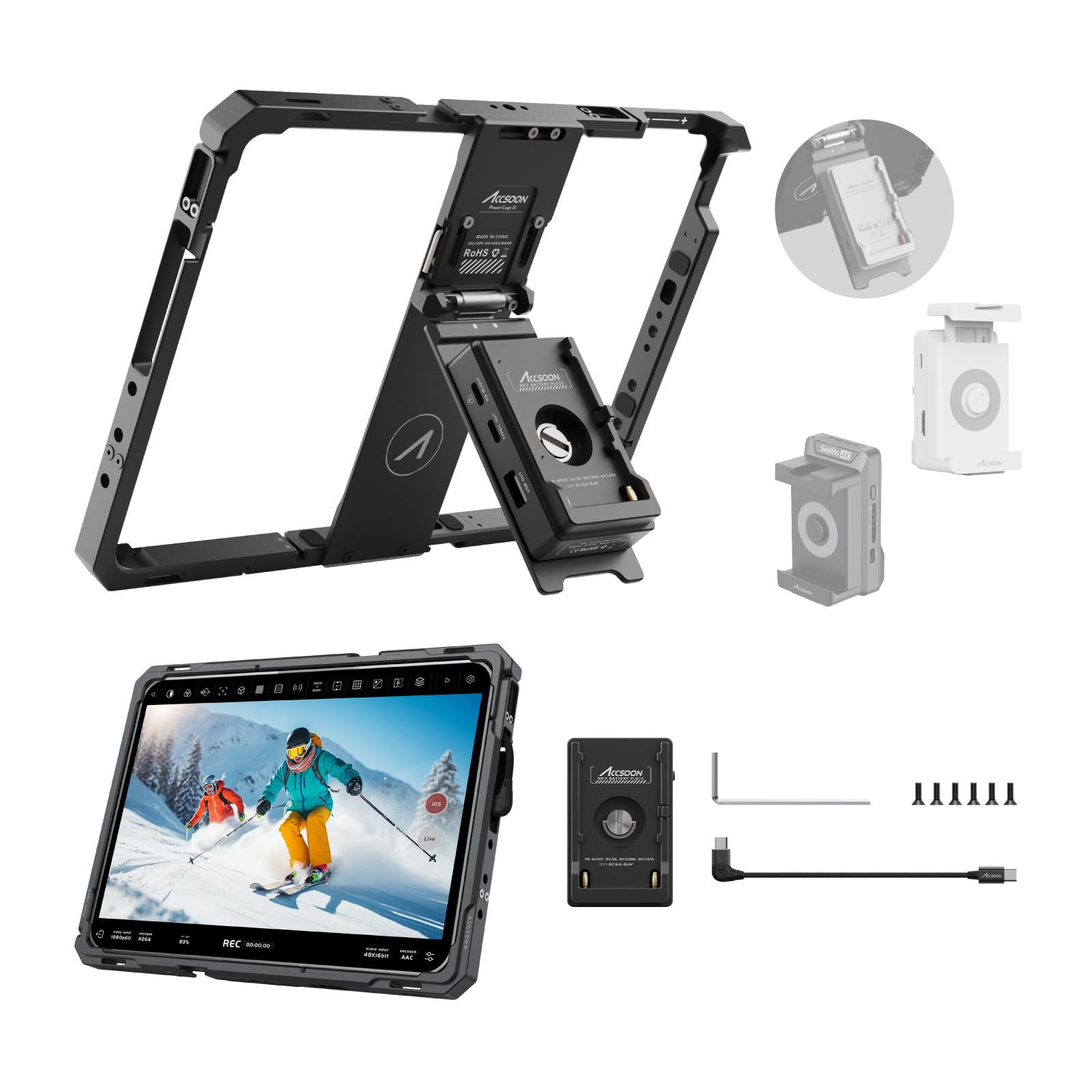 Amazon.com: Accsoon PowerCage II iPad Cage Protective iPad Case