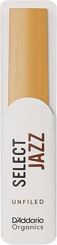 Miniatura 43 de D'Addario Organic Select Jazz - Cañas de saxofón barítono archivadas por Jazz, selladas individualmente, 4 medianas, paquete de 5
