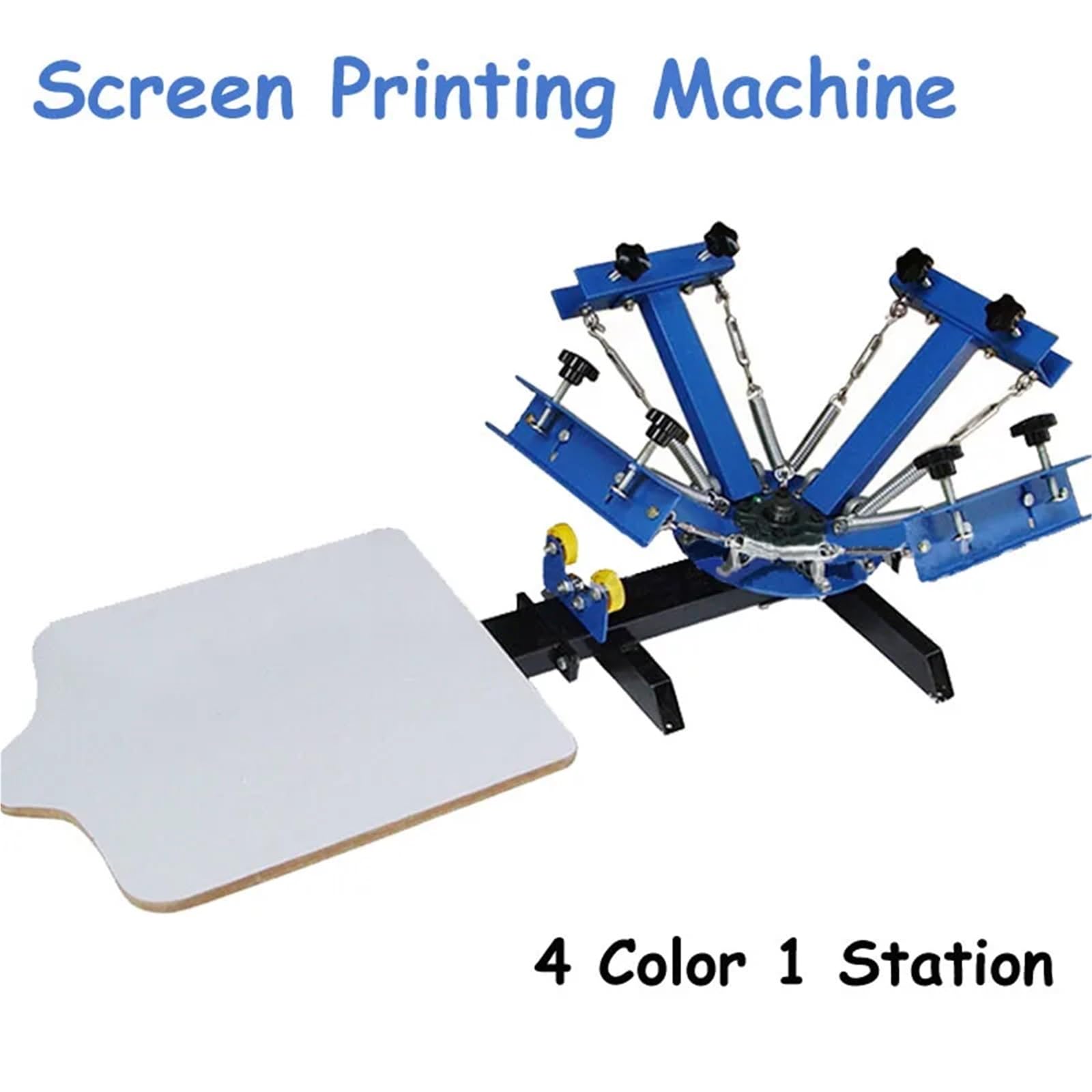 Siebdruckmaschine, 4 Farben, 40 x 50 cm, T-Shirt-Presse für DIY-Projekte, Karussell-Design für einfache Verwendung und Vielseitigkeit