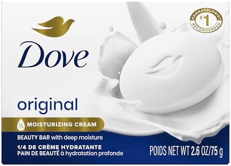 Dove Beauty Bar Soap Original, Pack of 36 with 1/4 Moisturizing Cream 2.6oz