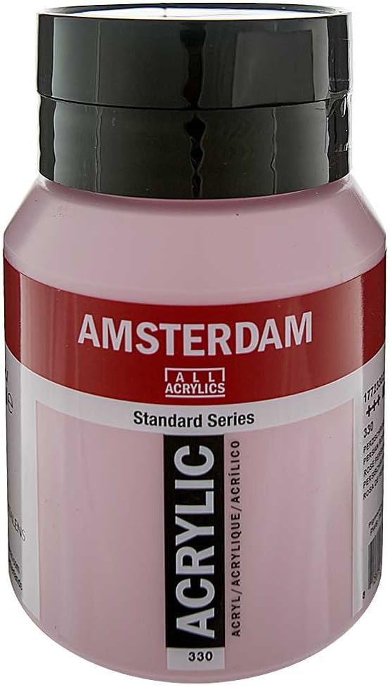 Amsterdam Standard Series Acrylic Jar 500 ml Persian Rose 330 (17723302), 500 ml (Pack of 1)