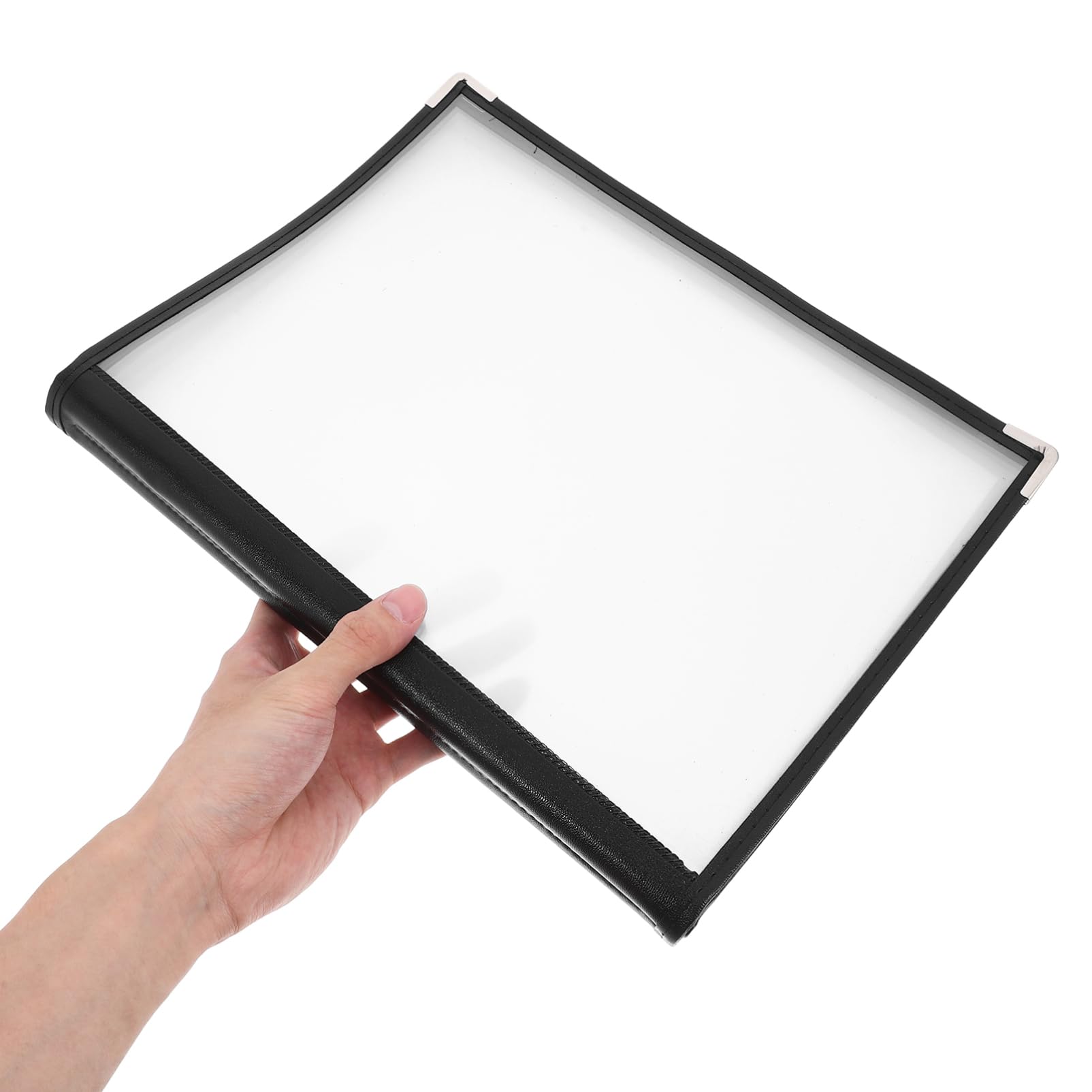 Portamenús de Pvc con 12 Lados, Funda Protectora para Restaurante | 12 Páginas, Diseño de Esquinas, para Cafeterías y Bares, Cubiertas Transparentes de Repuesto