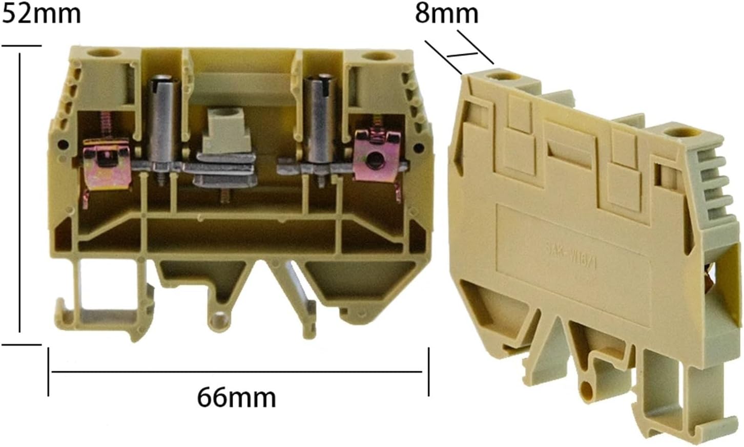 WTL6/1S 10Pcs Test Disconnect Screw Connection SAK 6 Mm² Wire Electrical Connector DIN Rail Testing Terminal Block WTL 6/1S