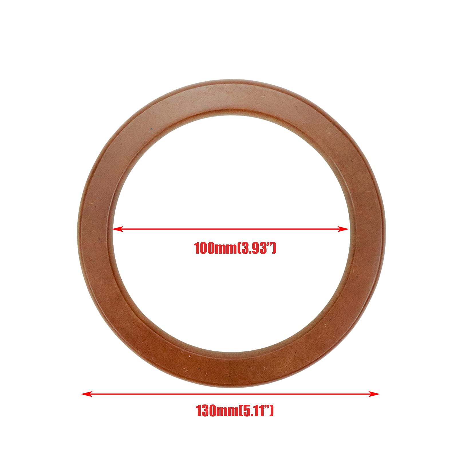 Quluxe 6 Pcs Wooden Round Shaped Handles Replacement for Handmade Bag Handbags Purse Handles- Light Brown
