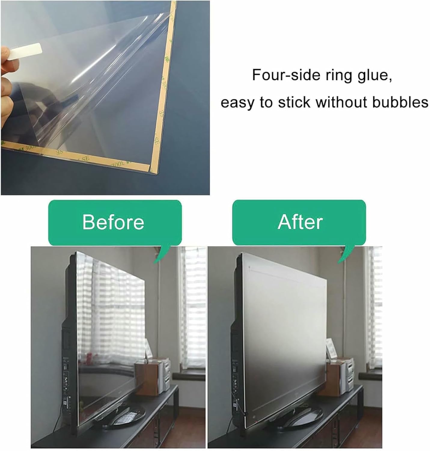 Matte Anti Glare TV Screen Protector, 40-50 in Anti Blue Light Monitor Filter Anti Scratch Protection Film for Relieve Eye Fatigue~/