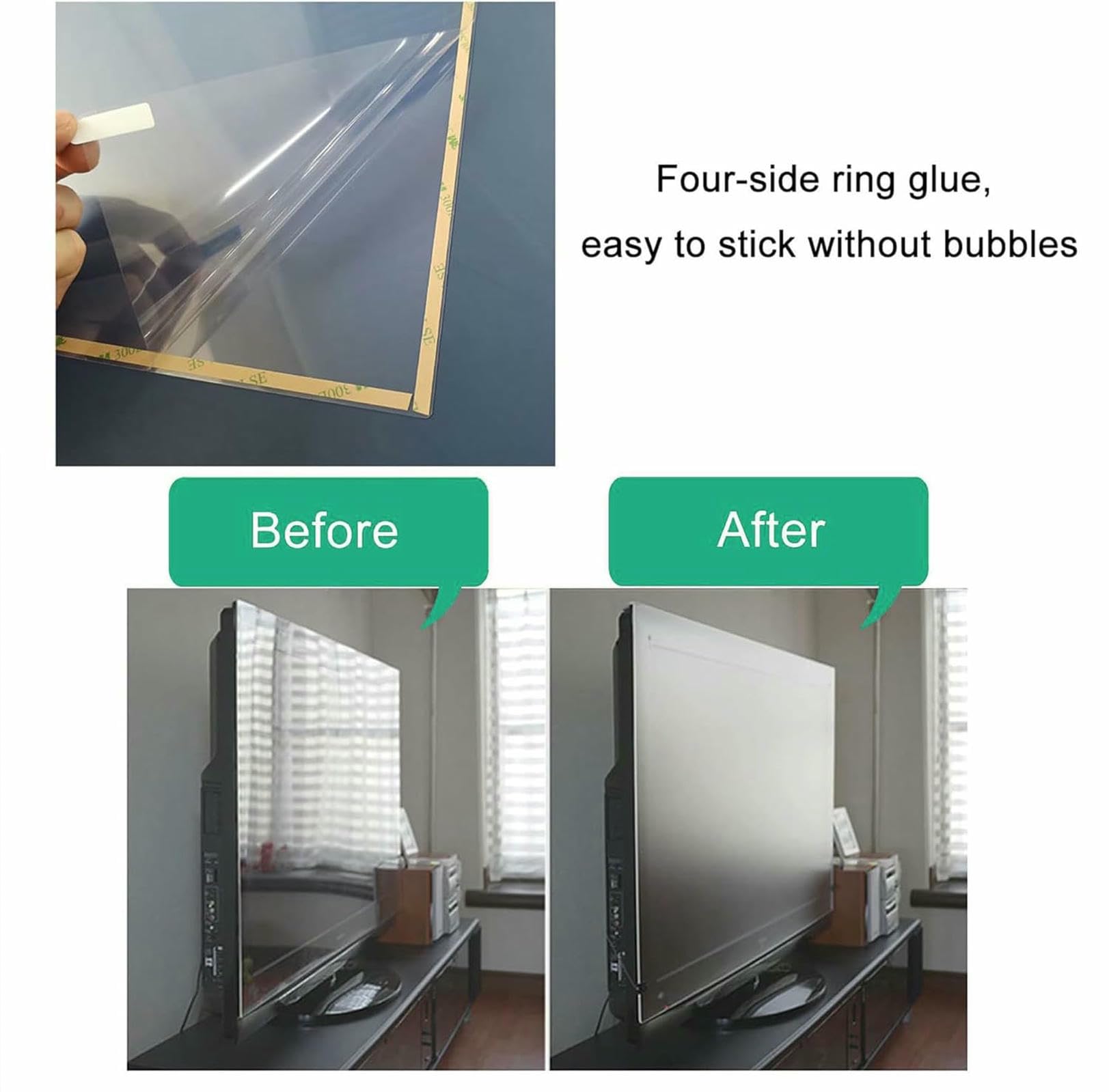 Protector de pantalla para TV de 55 pulgadas, filtro que bloquea los rayos UV y la luz azul, película de filtro, panel de protección antirrayas para aliviar la fatiga visual, 55 inch (1221 x 689 mm)~/