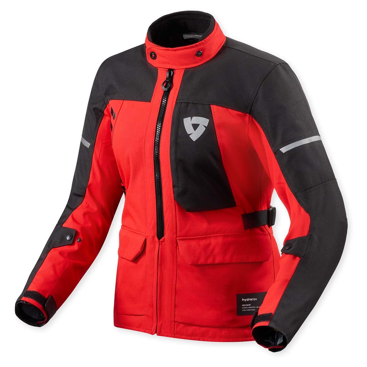 Revit Convergent H2O wodoodporna damska kurtka motocyklowa tekstylna, czerwony/czarny, 34