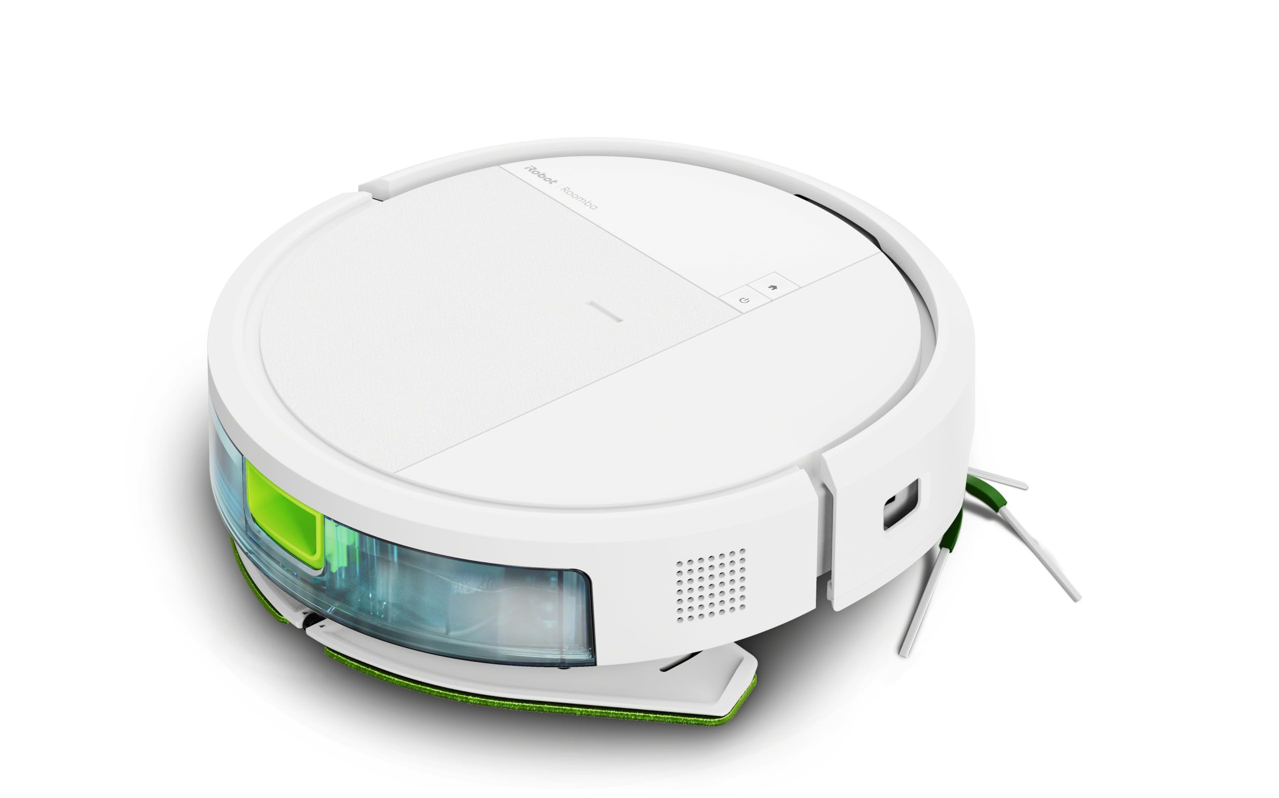 iRobot Roomba 115 Combo - Robot Aspirateur Laveur 2en1 - Puissance d'Aspiration de 15KPa - Brosse latérale étendue - Lingette de Lavage déportée - Navigation LiDAR - Blanc