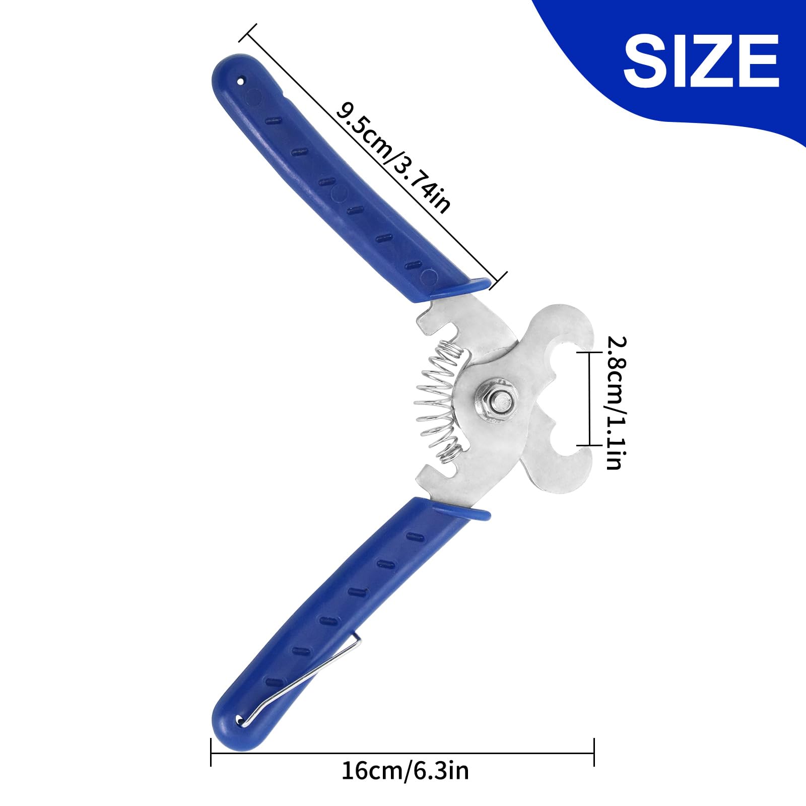 Stainless Steel Ear Tag Removing Tool,Animal ID Tags Remover,Livestock Tool for Cattle Sheep Goat Pig Ear Tag (Blue)