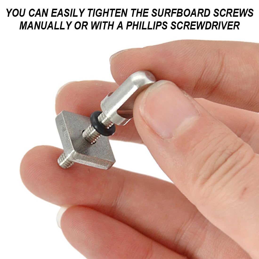 Tornillos para Aletas Sup de Acero Inoxidable 316 - 8 Piezas Resistentes a la Corrosión para Tablas de Surf