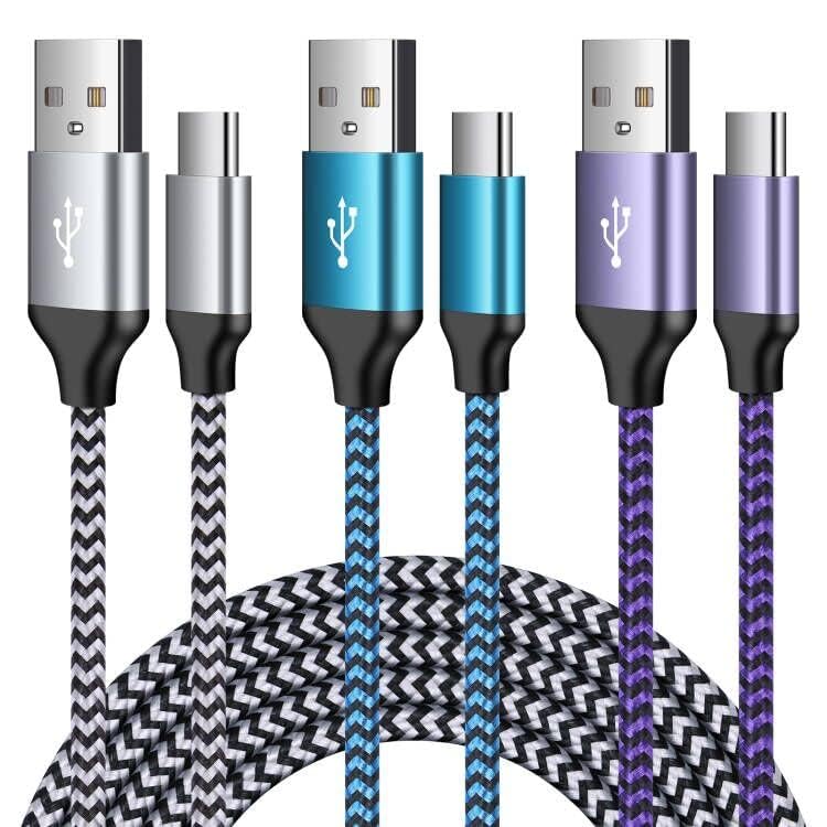 Samsung Phone Charger Cord 3Pack Android Charger Fast Charging Type C Cable for Samsung Galaxy A13 5G/A03s/A14/A54/A15/S24 Ultra/Z Fold5/A52/A23/A32/A53/A71/S23 FE/S21/S10,iPhone 15,Moto G6,LG Stylus6