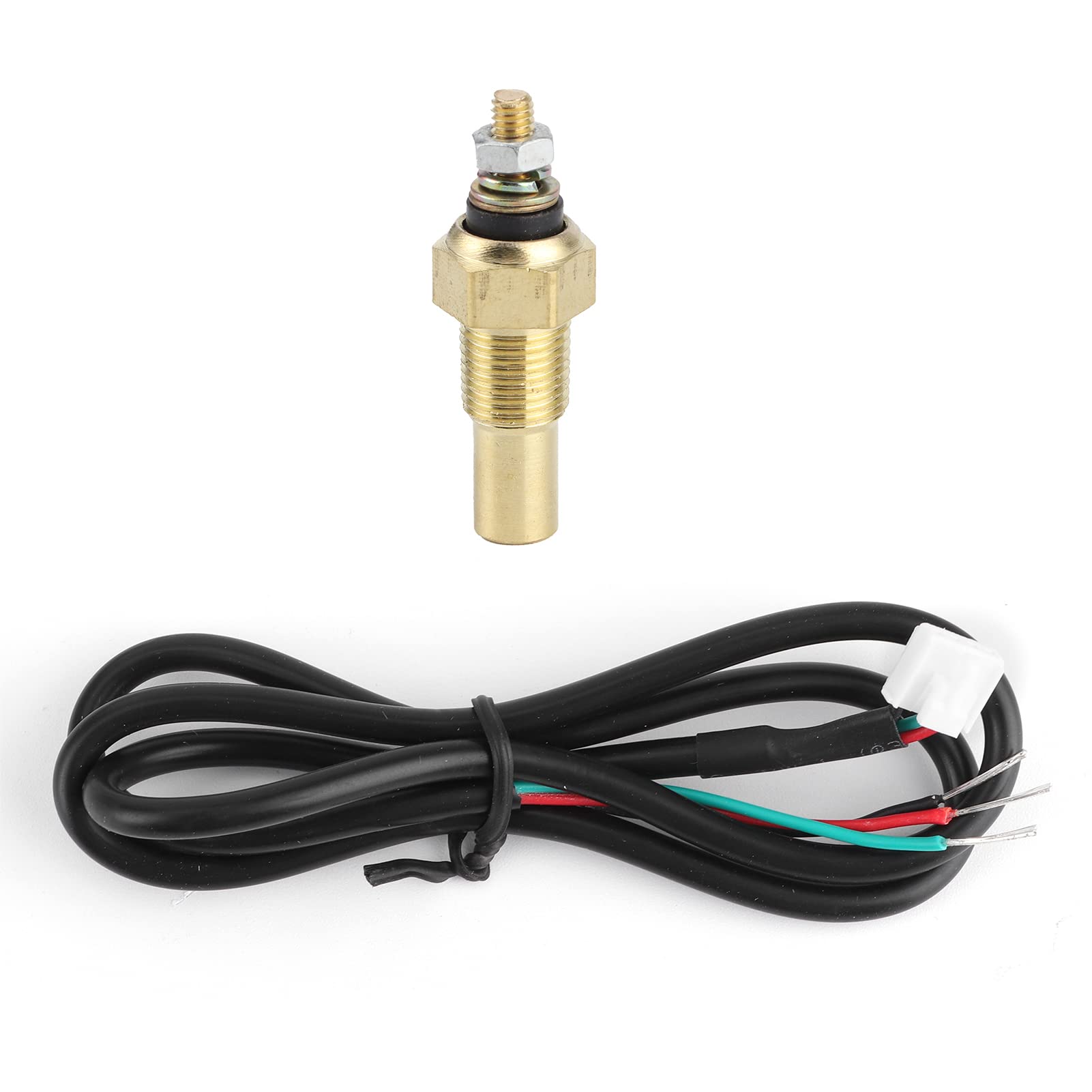 EBTOOLS Jauge de température de l'eau 12 V Kit de compteur de température de liquide de refroidissement à eau universel Jauge de température de l'eau 7 couleurs Affichage LED 52 mm 12 V W/capteur 40