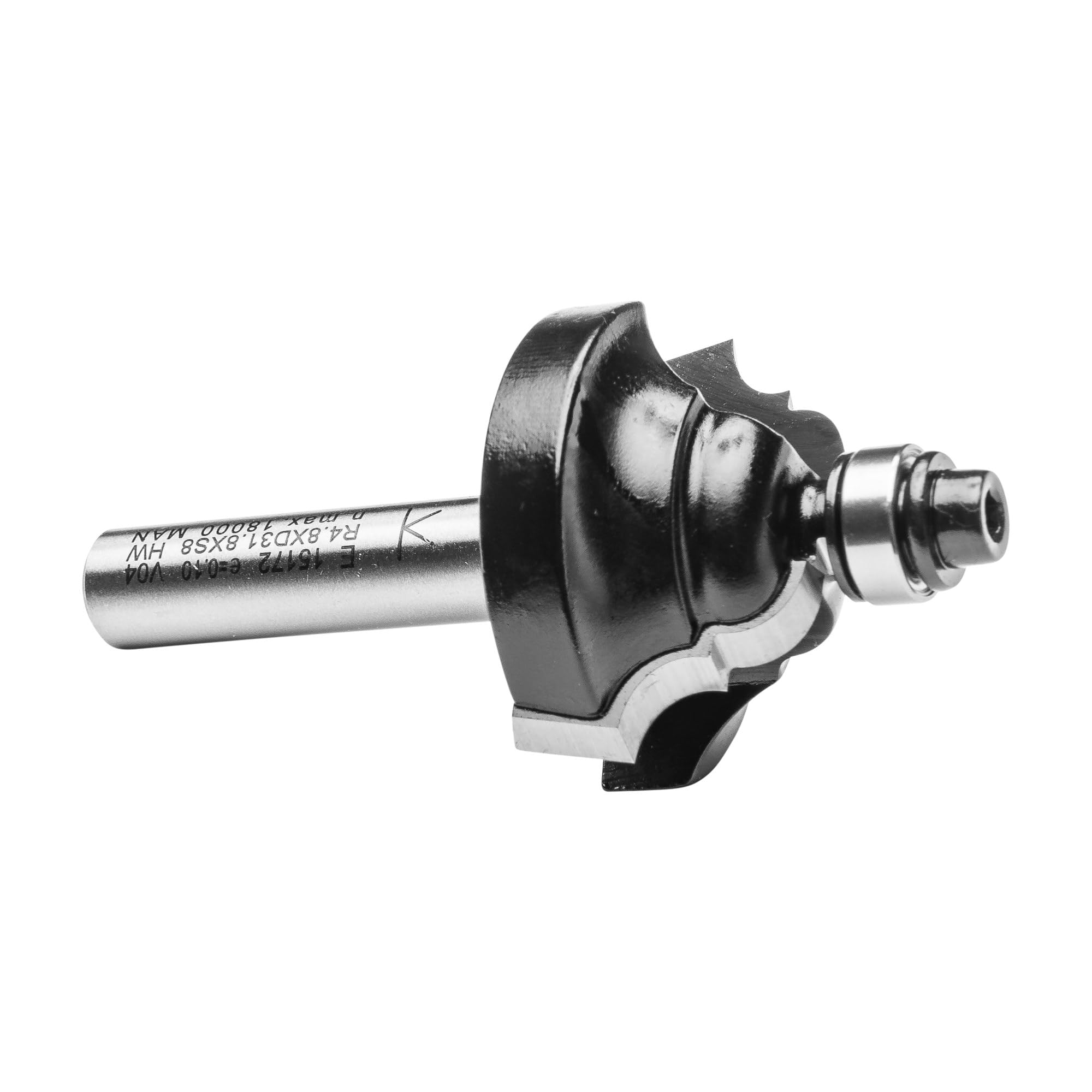 ENT 15172 Frez profilowy rzymski Classic w wegliku, trzpien (S) 8 mm, srednica (D) 31,8 mm, NL 15,9 mm, R 4,8 mm, SL 32 mm, z lozyskiem kulkowym