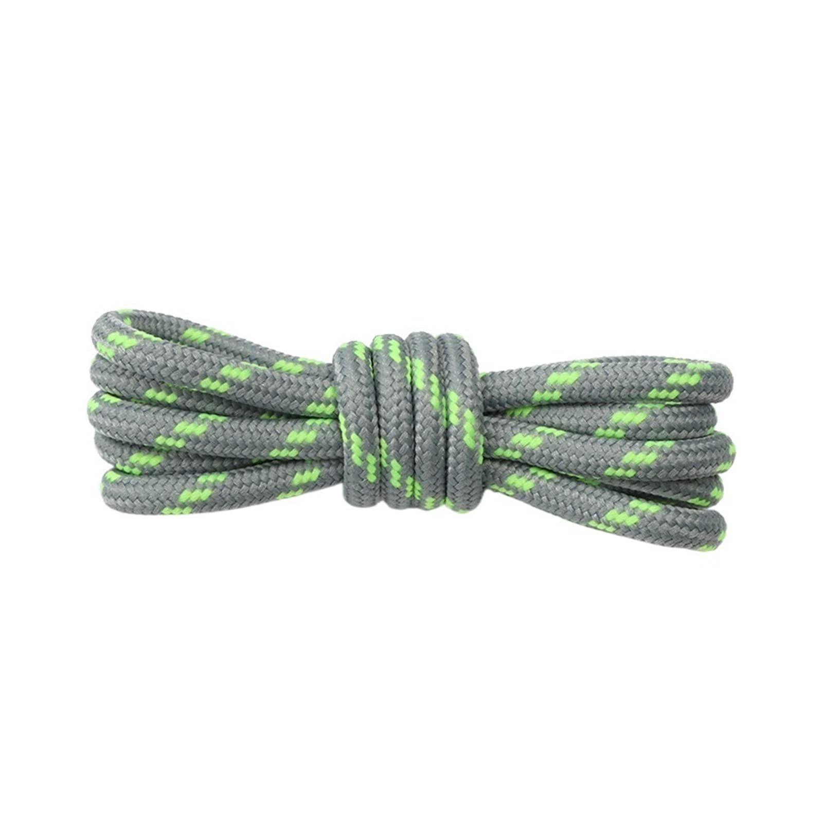 Cordones elásticos para Zapatos, Cordones Deportivos Redondos de poliéster for Zapatillas de Exterior, Botas, Senderismo, Running, 100-160 cm, Multicolor(Light Gray Green,140)