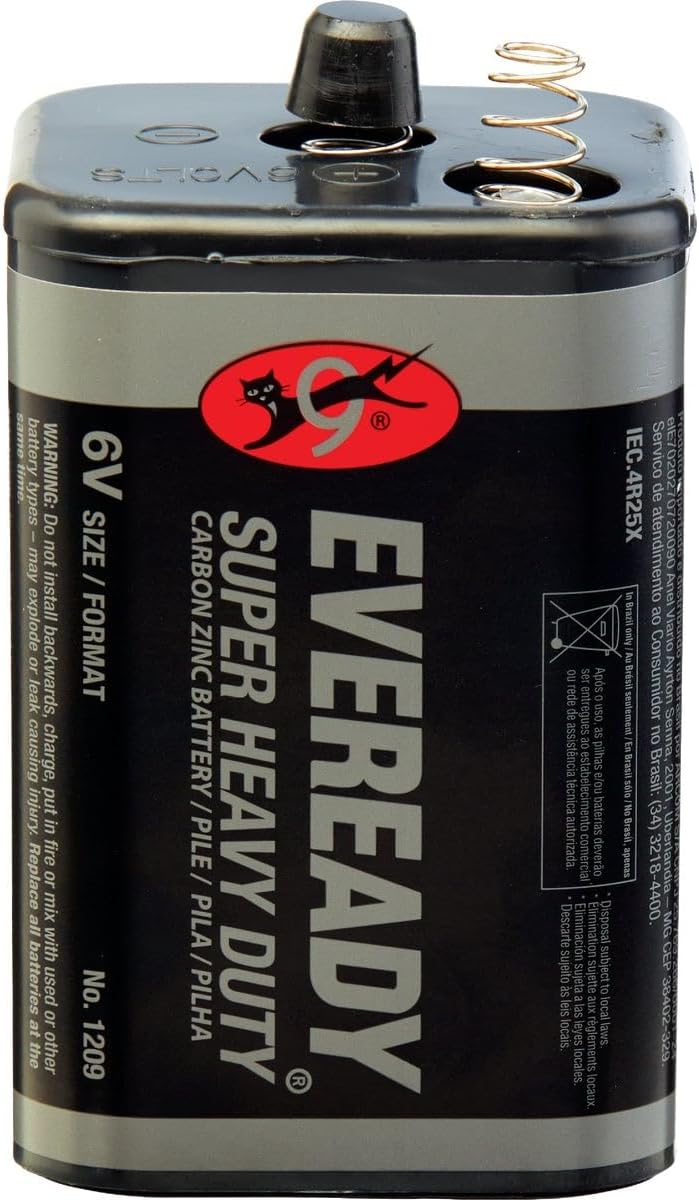 Eveready 1209 6 Volt Super Heavy Duty Lantern Battery Each : Health & Household