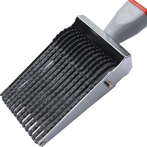 Miniatura 9 de Sello de fecha, sello de rodillo personalizado con símbolo del alfabeto inglés, sello de rueda rodante, multifunción, sello de numeración de