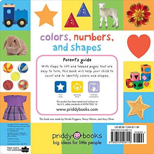 Lift-The-Flap Tab: Colors, Numbers, Shapes (Lift-The-Flap Tab Books) [Board book]