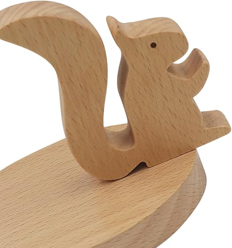 Miniatura 29 de Lindo perro teléfono celular titular de madera Smartphone escritorio titular para teléfonos móviles Animal teléfono soporte escritorio ornamento