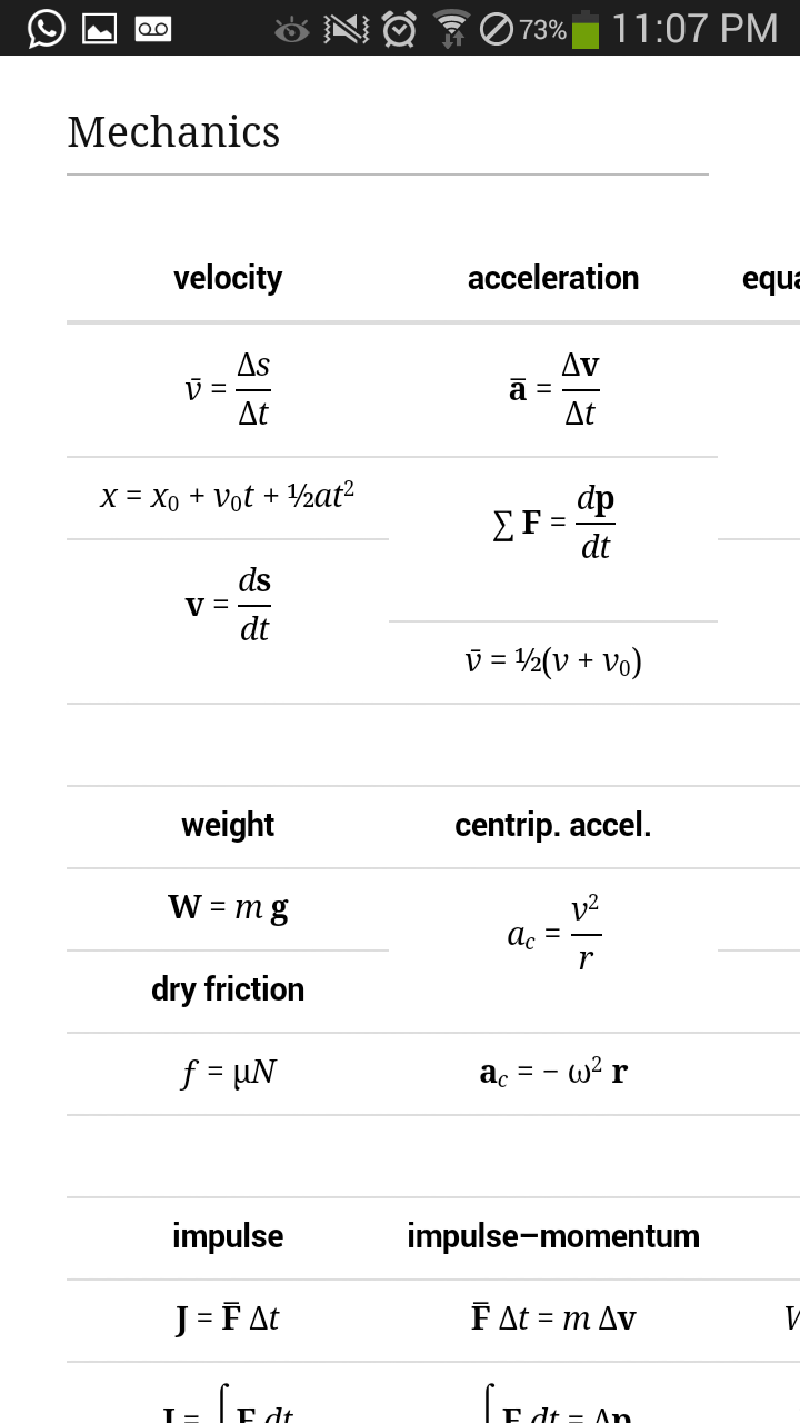 Physics Formulas - App on Amazon Appstore