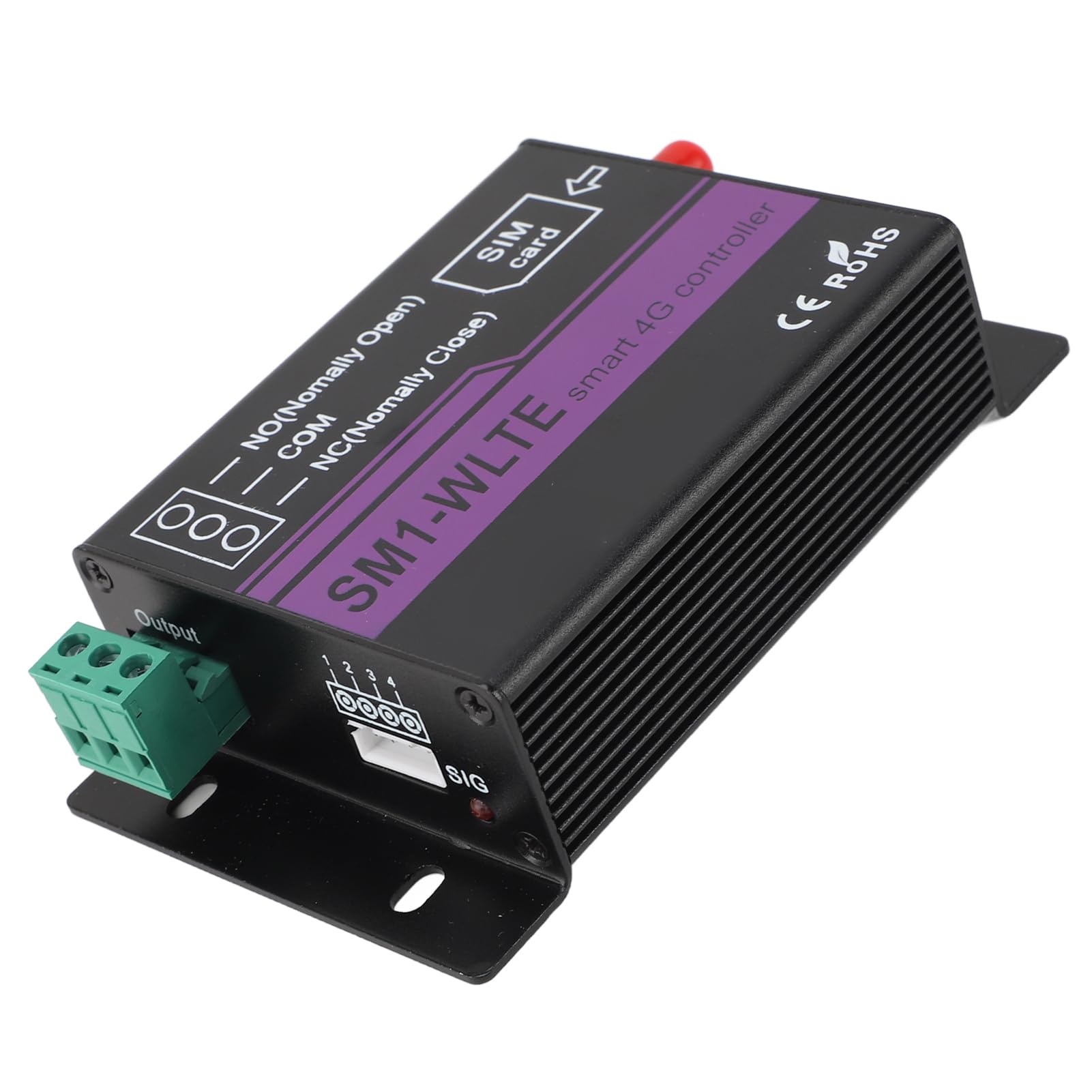 Fdit Apricancello GSM, Interruttore relè Remoto 4G con Allarme | Corpo in Alluminio, Allarme SMS Blackout, Uscita relè NO/NC, Sensore -40°C a 125°C, Controllo Industriale